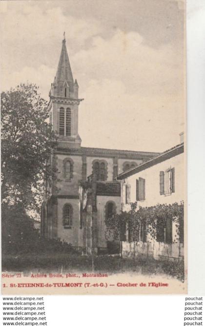 Q20-82) SAINT ETIENNE DE TULMONT (TARN ET GARONNE)  CLOCHER DE L' EGLISE -  (2 SCANS)