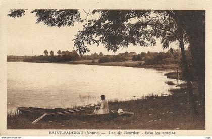 CPSM Saint-Fargeau Lac de Bourdon Sous les Acacias