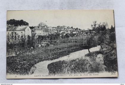 Saint Florentin, vue prise du pont du canal, Yonne 89