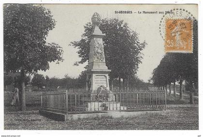 CPA ST SAINT GEORGES SUR BAULCHE, LE MONUMENT AUX MORTS, YONNE 89