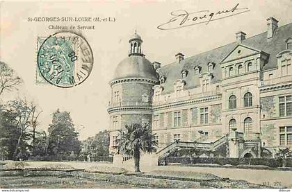Carte Postale Ancienne - 49 - Saint Georges sur Loire - Château de Serrant - Oblitération ronde de 1906 - CPA - Voir Sca