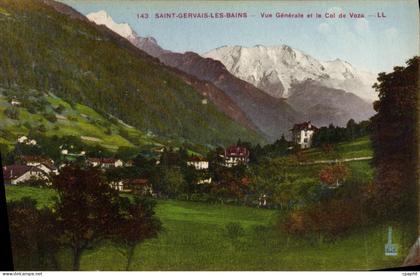 CPA Saint Gervais les Bains Vue Generale et le Col de Voza