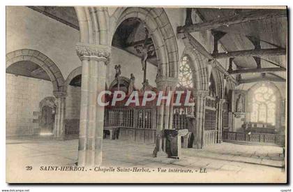 CPA Saint Herbot Chapelle Saint Herbot Vue Interieure