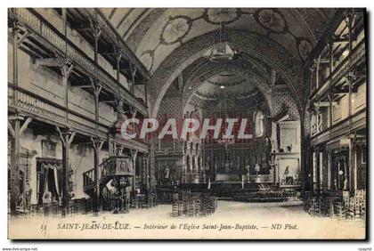 CPA Saint Jean de Luz Interieur de l'Eglise Saint Jean Baptiste