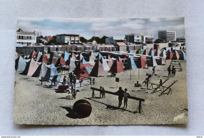 AB292, Cpsm, Saint Jean de Monts, la plage, Vendée 85