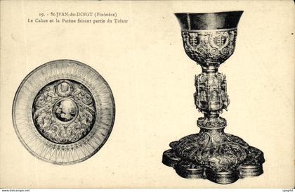 CPA Saint Jean Du Doigt Le Tresor Le calice et la patene