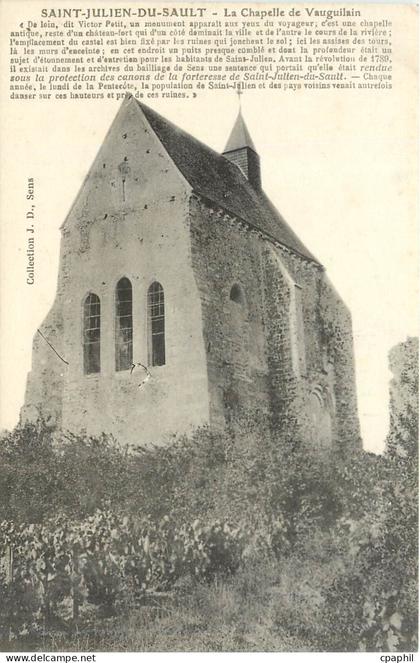 CPA Saint Julien du Sault la chapelle de Vauguilain