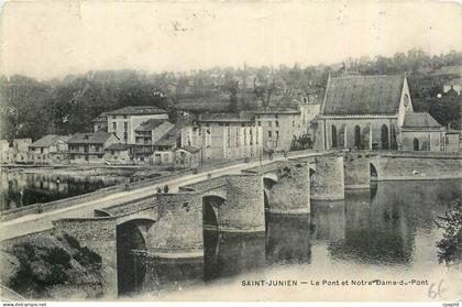 CPA Saint Junien Le Pont et Notre Sane du Pont