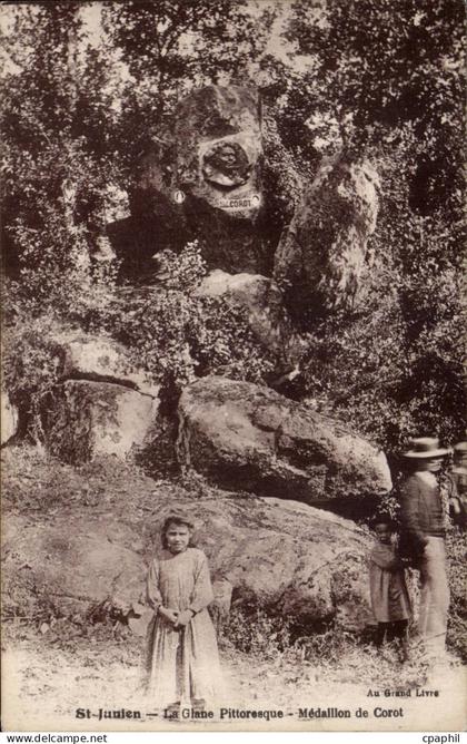 Saint Junien - Medaillon de Corot - enfant - CPA