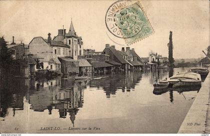 CPA Saint Lo Lavoirs sur la Vire