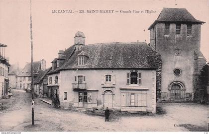 Saint  Mamet - Grande Rue et Eglise    - CPA °Rn