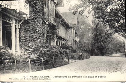 CPA Saint Mande Perspective Du Pavillon Des Eaux Et Forets