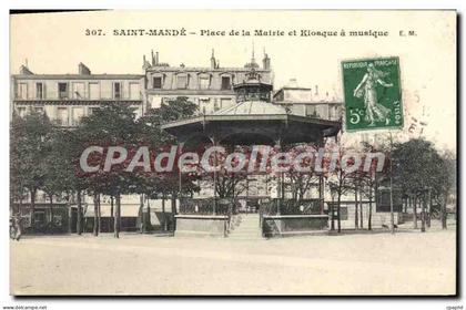 CPA Saint Mande Place De La Mairie Et Kiosque A Musique