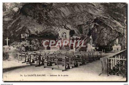 La Sainte Baume CPA Interieur de la grotte