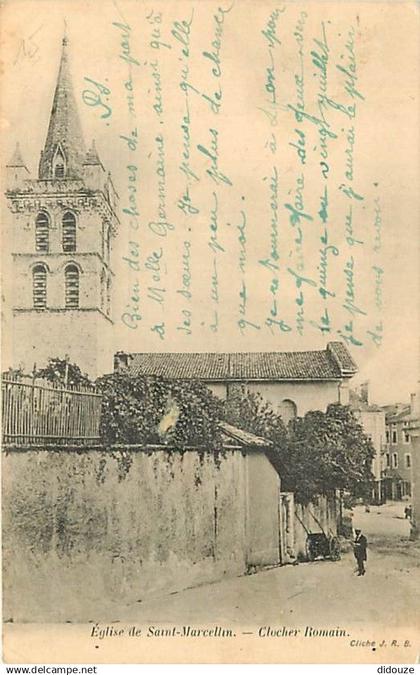 38 - Saint Marcellin - L'Eglise - Animée - Correspondance - Voyagée en 1906 - CPA - Voir Scans Recto-Verso