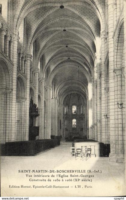 CPA Saint Martin De Boscherville Vue Interieure de L Eglise