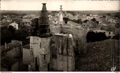 CPSM Saint Martin De Re Les Ruines Dee l'Eglise Et La Ville