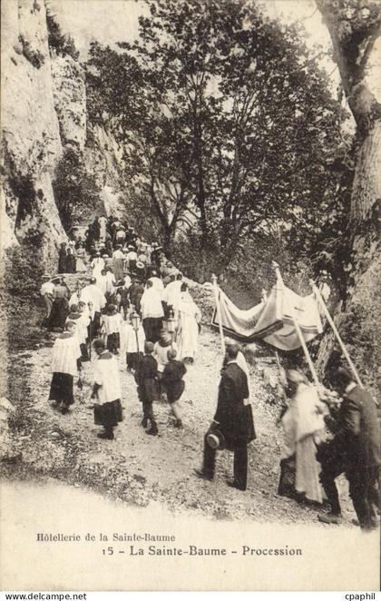 CPA La Sainte Baume Procession