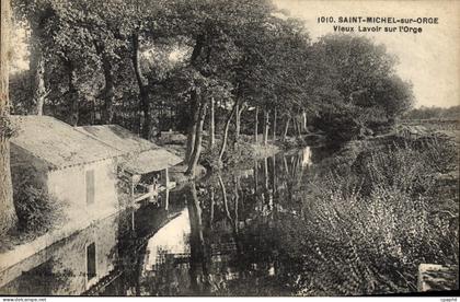 CPA Saint Michel Sur Orge Vieux Lavoir Sur l'Orge