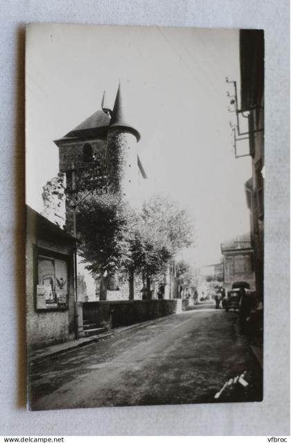 Cpsm, Saint Pé de Bigorre, la route de Lourdes et l'église, Hautes Pyrénées 65