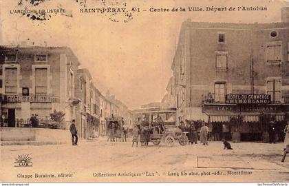 FRANCE - Saint Péray - Centre Ville - autobus - transport - Hôtel Commerce - CPA