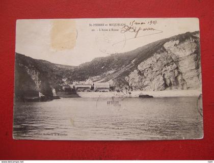 SAINT PIERRE ET MIQUELON - " L' ANSE A ROSSE  " - Voy en 1907 -   " RARE " -