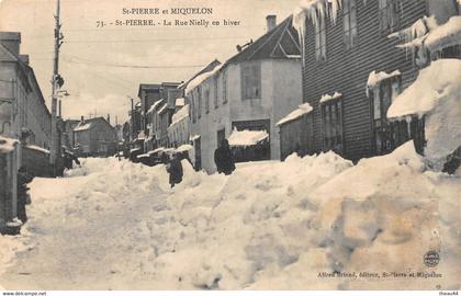 ¤¤    -     SAINT-PIERRE-et-MIQUELON   -   SAINT-PIERRE   -   La Rue Nielly en hiver    -    ¤¤
