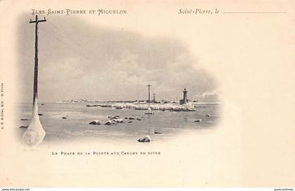 Saint-Pierre & Miquelon - Le phare de la Pointe aux Canons en hiver - Ed. A. M. Bréhier