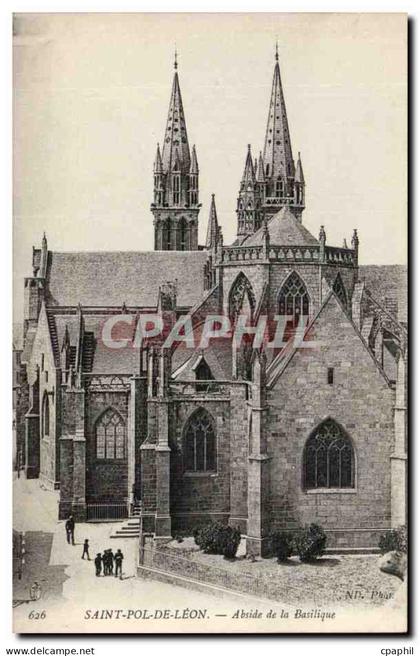 Saint Pol de leon CPA Abside de la basilique