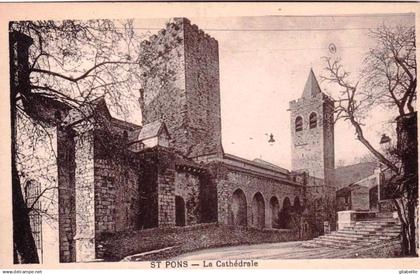 34 - herault - SAINT PONS de THOMIERES  - la cathedrale