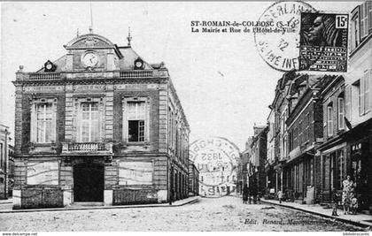 D76 - SAINT ROMAIN DE COLBOSC -  Vue Animée < LA MAIRIE ET RUE DE L'HOTEL DE VILLE