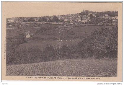 SAINT-SAUVEUR-en-PUISAYE (Yonne) - Vue générale et Vallée du Loing - 1946