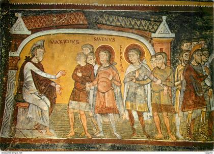 CPM Saint Savin sur Gartempe (Vienne) l'Eglise Crypte St Savin St Cyprien Comparution des Saints devant Maximus