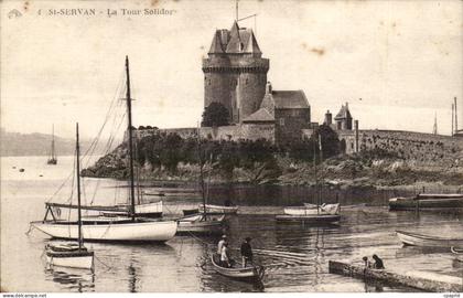 Saint SErvan CPA La tour Solidor (bateaux)