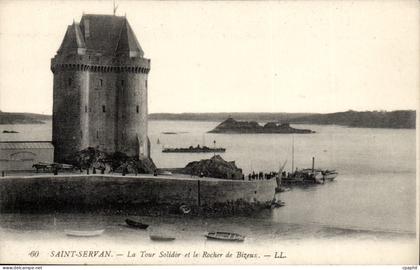 Saint Servan CPA la tour Solidor et le rocher de Bizeux