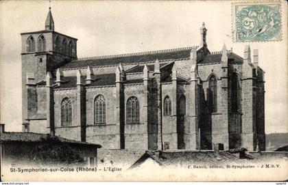 CPA St Symphorien sur DCoise L Eglise