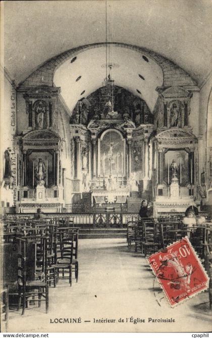 CPA Locmine interieure de l'eglise Paroissiale