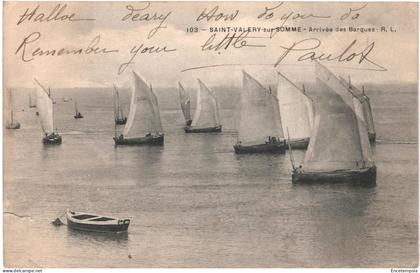 CPA   Carte postale France Saint Valery sur Somme  Arrivée des Barques 1905 VM66117