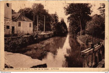 CPA Saint-Vrain Vue sur la Juine L'Ecluse FRANCE (1370642)