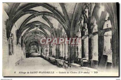 CPA Abbaye de Saint Wandrille Galerie du Cloitre
