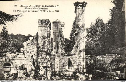 CPA Abbaye de Saint Wandrille Ruines des Chapelles du pourtour du choeur