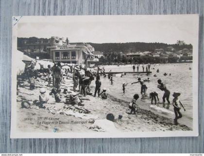 Cpa Sainte Maxime (83) la plage et le casino municipal