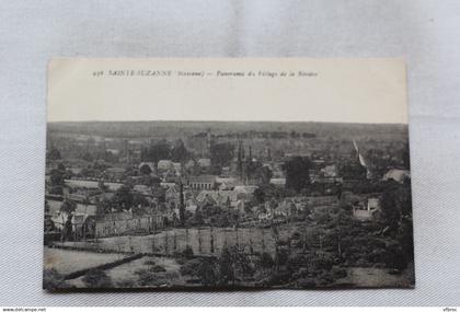 Sainte Suzanne, panorama du village de la Rivière, Mayenne 53