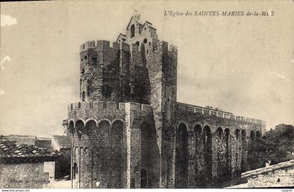 CPA L'Eglise des Saintes Maries de la Mer