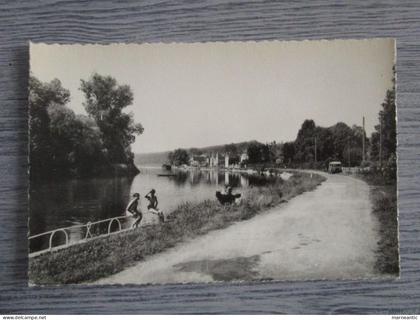 Cpa Samois sur Seine (77) les bords de la Seine et l'ile aux Barbiers