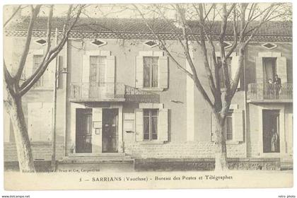 Cpa Sarrians - Bureau des Postes et Télégraphes