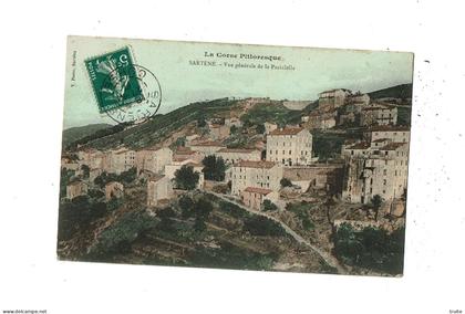 SARTENE VUE GENERALE DE LA PACIALELLA ( CARTE COLORISEE )