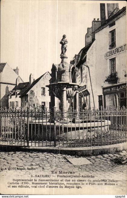 CPA En Morvan Saulieu Fontaine Saint Andoche