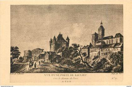 CPA VUE D UNE PORTE DE SAULIEU