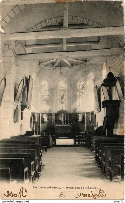CPA SAVIGNY-le-Temple - Intérieur de Église (638767)